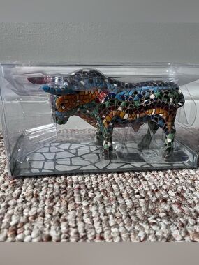 Barcino Designs Toro Colourful Mosaic Figurine New With Tag